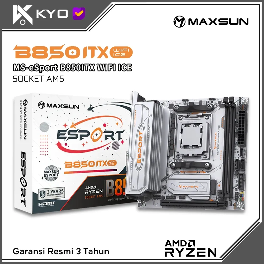 MAXSUN eSport B850ITX WIFI ICE Motherboard DDR5 Socket AMD AM5 Micro ATX KYO Group Motherboard AMD AM5 M-ATX DDR5