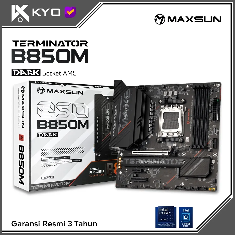 MAXSUN Terminator B850M DARK WIFI Motherboard DDR5 Socket AMD AM5 Micro ATX KYO Group Motherboard AMD AM5 M-ATX DDR5