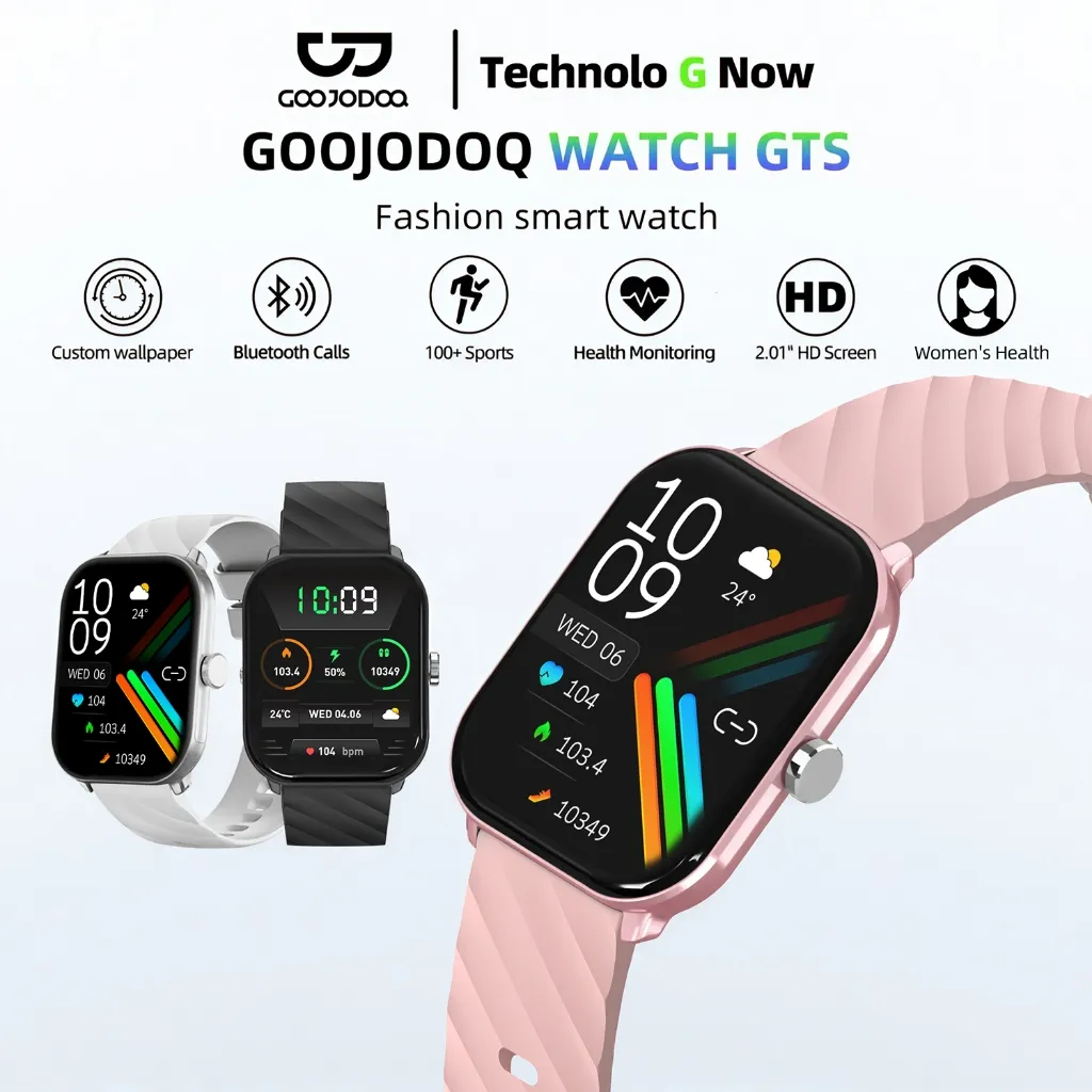 GOOJODOQ GS01 2.01-inch I67 Smart Watch Waterproof Bluetooth Call Health Monitor Fitness Management Sport Men Woman