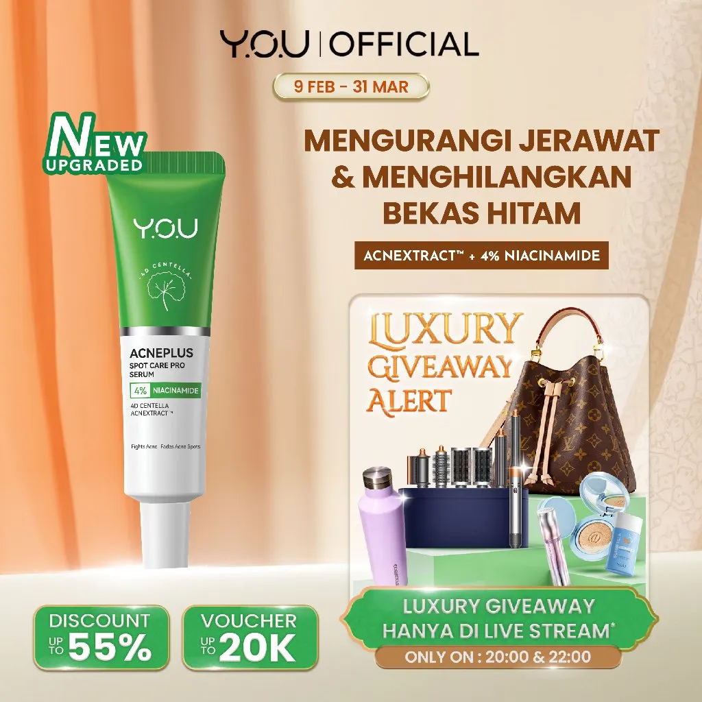 [RESTOCK] YOU AcnePlus Spot Care Pro Serum Obat Totol Jerawat B5 Barrier Moisturizer Gel Obat Bekas Jerawat Kulit Sensitif Kulit Berjerawat [Hot Selling]