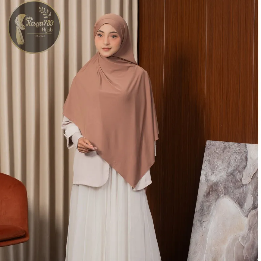 Kesya789 - PASHBAN - Pashmina Bandana Tali - Hijab Syar'i jumbo ( umroh )