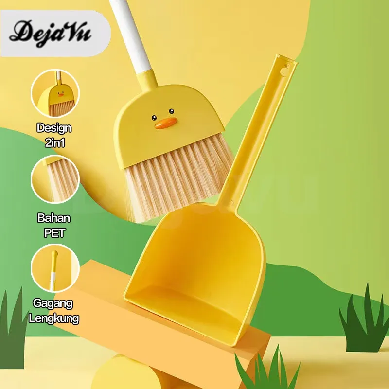 Dejavu Set Sapu Mini Sapu Anak-Anak Pengki Lantai Rumah Alat Pembersih Sampah Broom HSB645