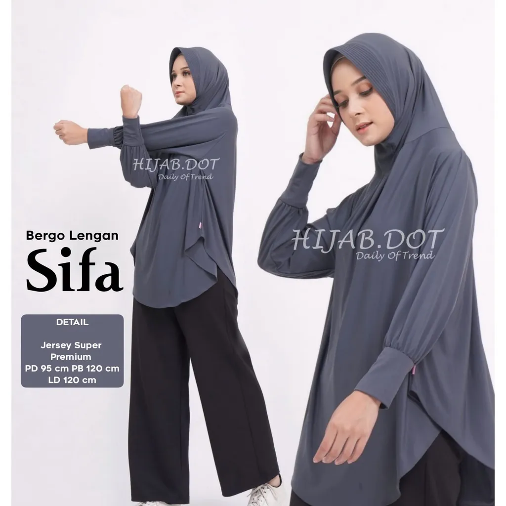 HIJAB.DOT - Hijab Lengan Sifa Instan Jersey Premium Bergo Lengan