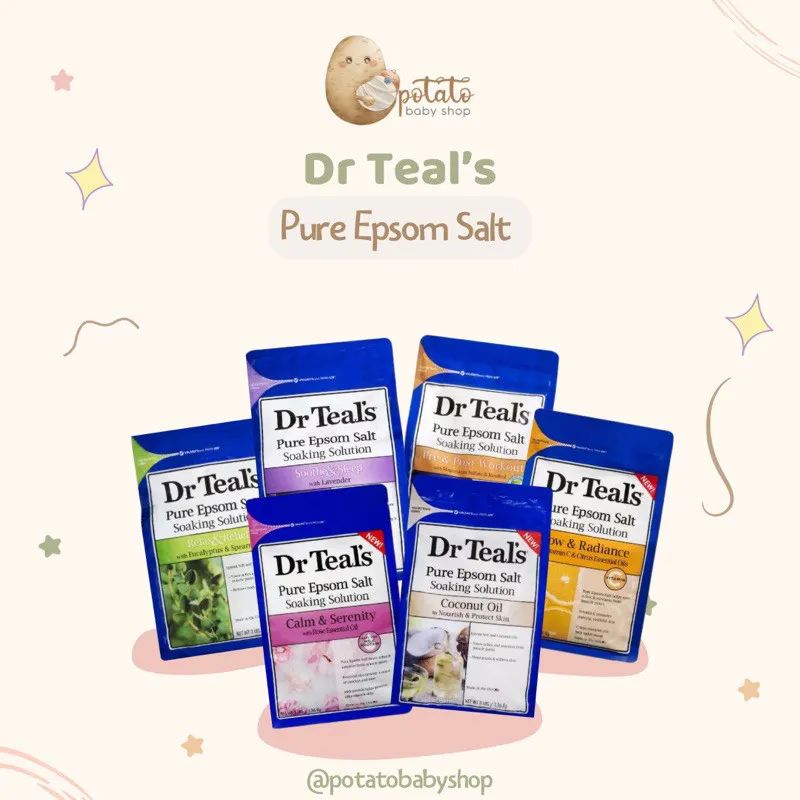 Dr Teal's Pure Epsom Salt Soaking Solution dr teals KEMASAN BESAR 1360 Gr - Magnesium