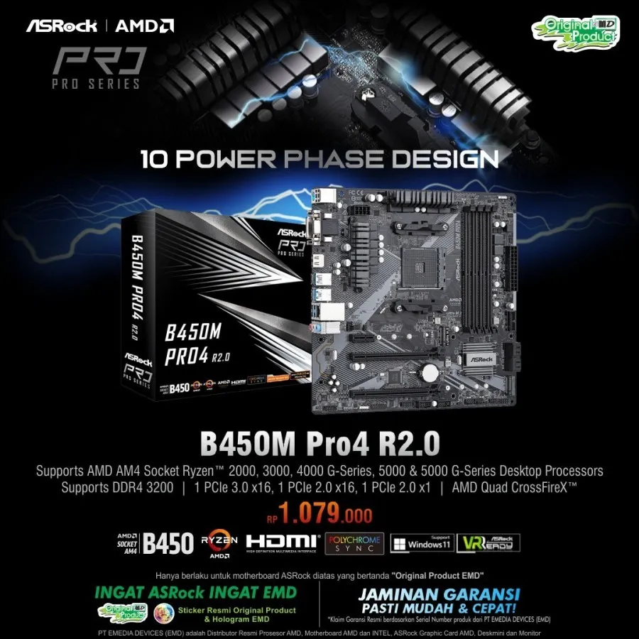 ASROCK B450M PRO4 R2.0 (Socket AM4)