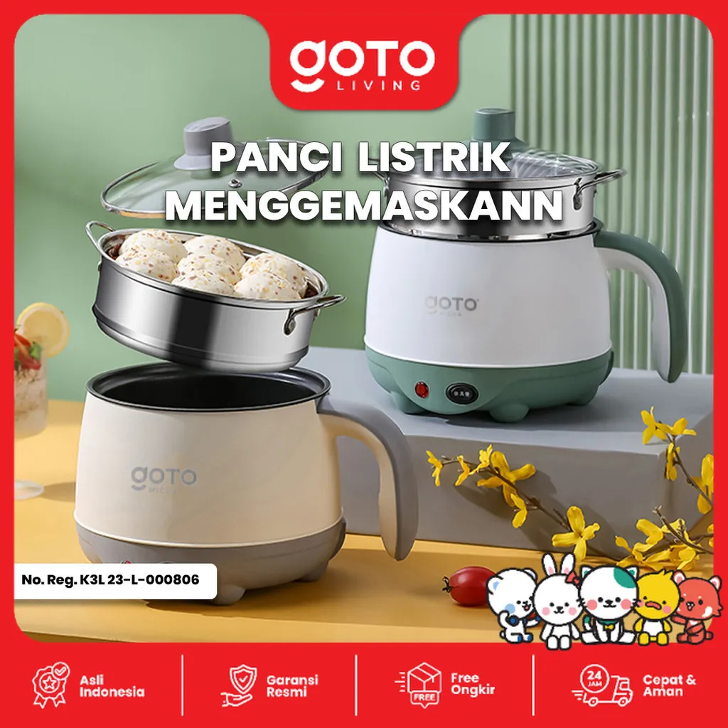 Goto Micha Panci Listrik Elektrik Mini Fry Pan Hotpot Serbaguna 1.8 L