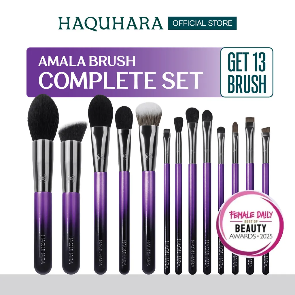 Haquhara Amala Brush Complete Set / Kuas Makeup Professional Grade Lengkap 13 Pcs