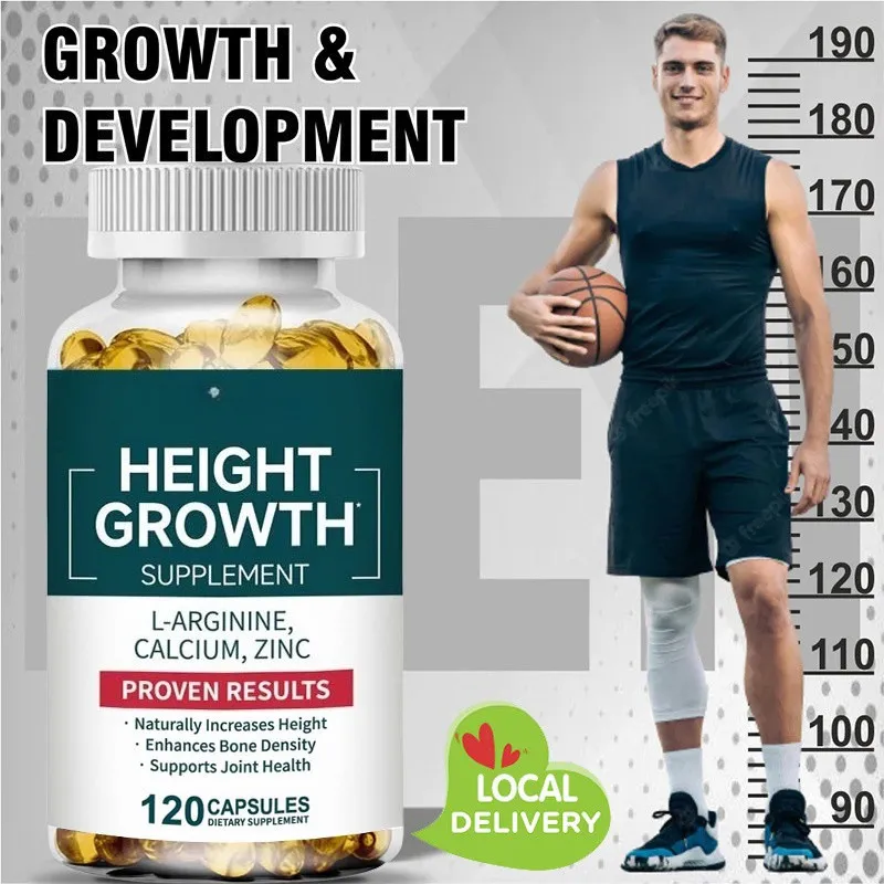 Height growth supplement Capsules naturally increases height improves bone density supports joint health and calcium strengthens bones 120pcs Suplemen penumbuh tinggi badan Kapsul menambah tinggi badan secara alami meningkatkan kepadatan tulang