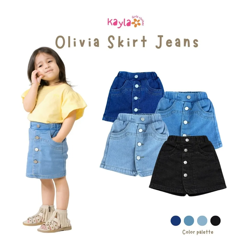Kayla Olivia Rok Celana Anak Perempuan 1-8tahun