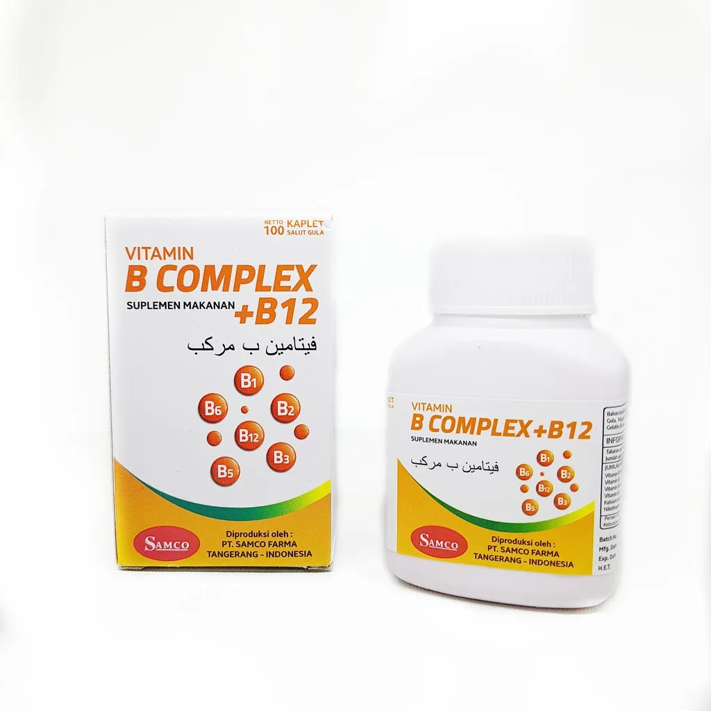 Vitamin B Complex + B12 Samco Isi 100 Kaplet