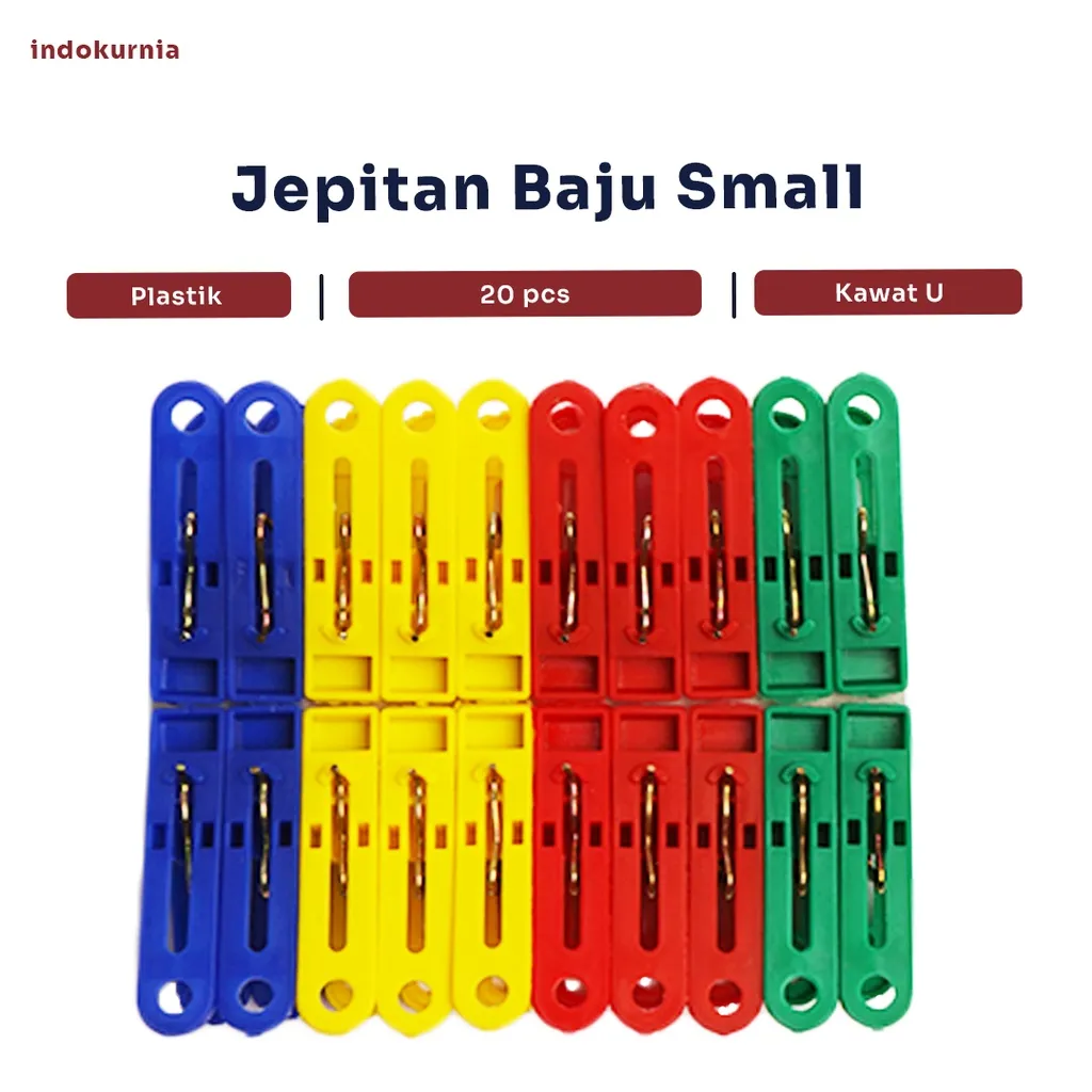 Indokurnia 20pcs Jepitan Baju Small