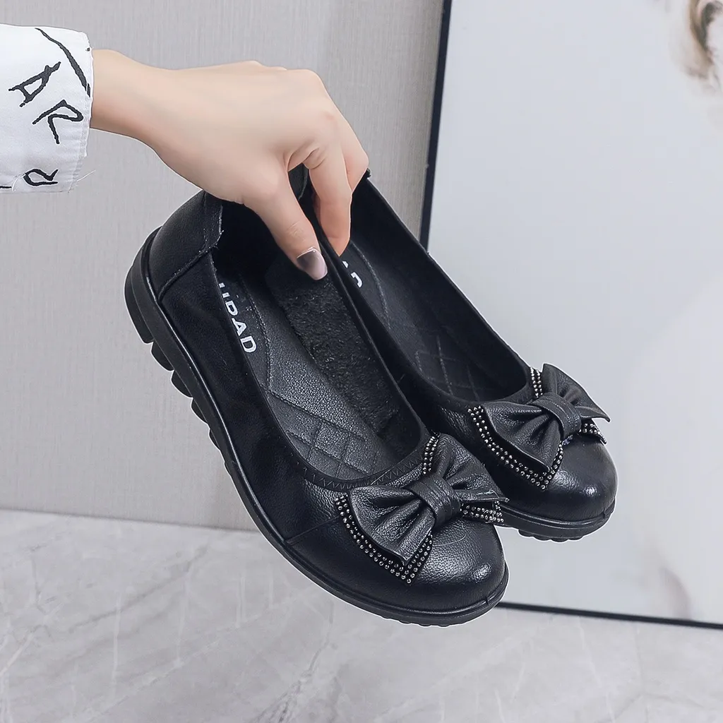 LURAD Pantofel Wanita Flatshoes 1887 pansus Wanita terbaru 2025 Sepatu Kerja Motif Pita Kuliah