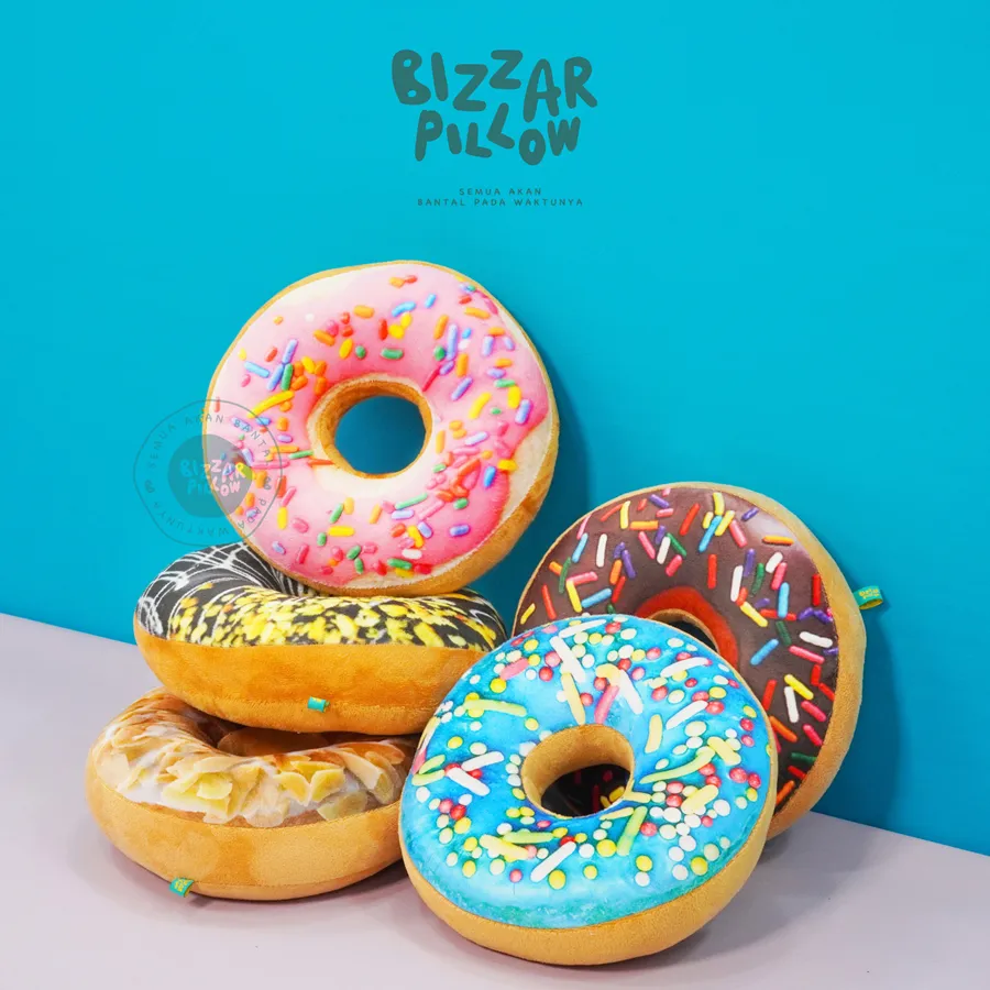 Bizzarpillow Bantal Sofa Motif Donat Size S BZ313