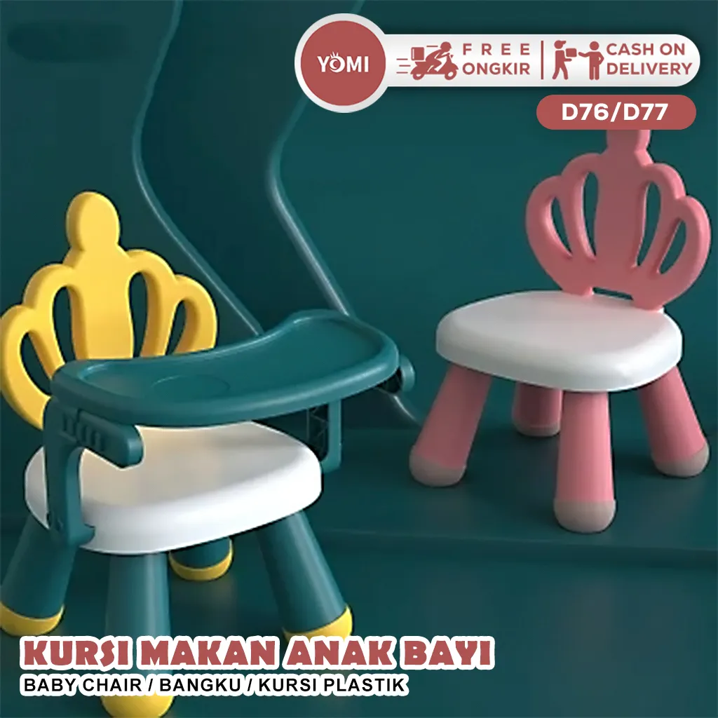 YOMI- Kursi Makan Anak Bayi D76/D77/ Baby Chair / BANGKU / KURSI PLASTIK