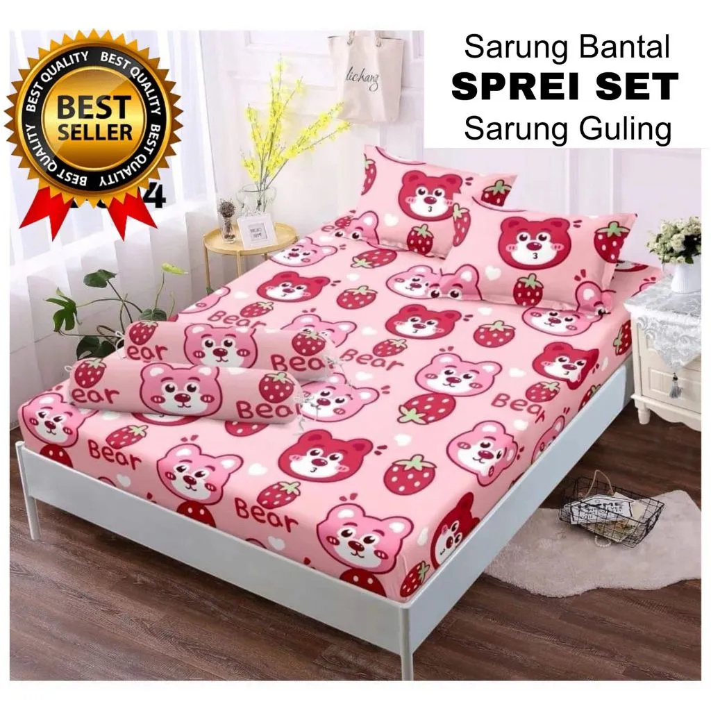 SPREI KARAKTER VIRAL MOTIF LOTSO UK 180x200 160x200 120x200 SEPREI SET HOMEMADE TERMURAH TERBARU