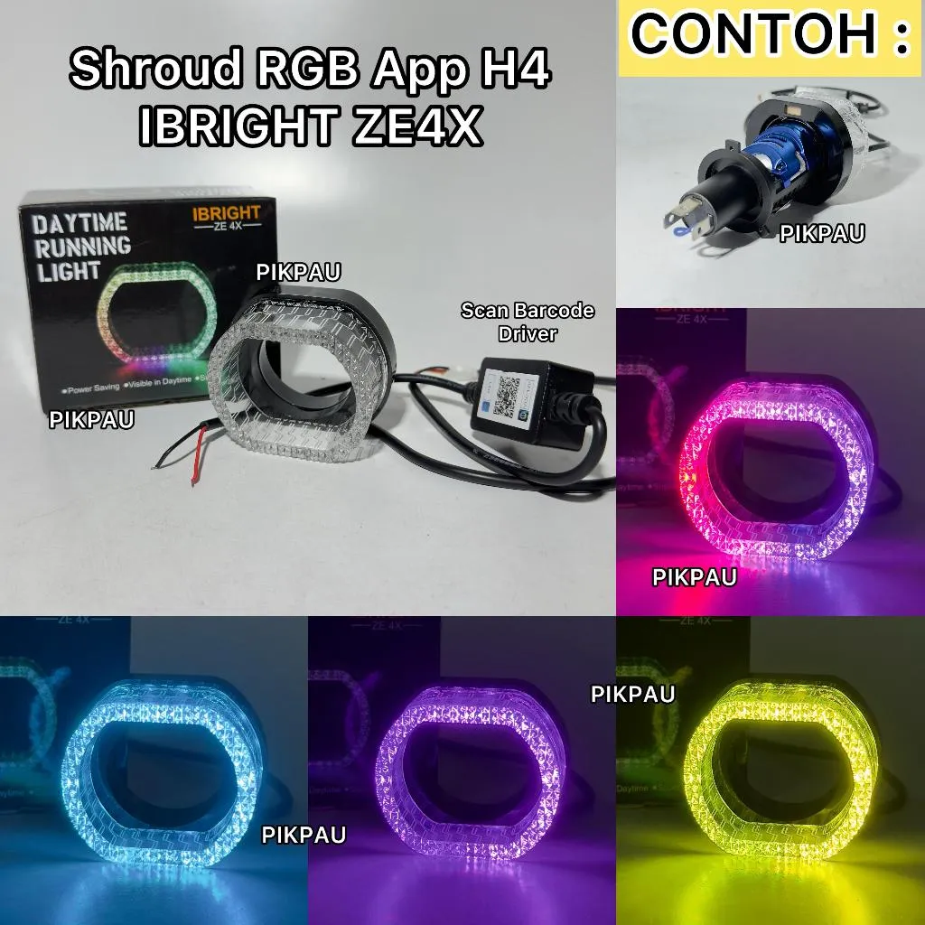 Shroud H4 LED RGB App IBRIGHT ZE4X