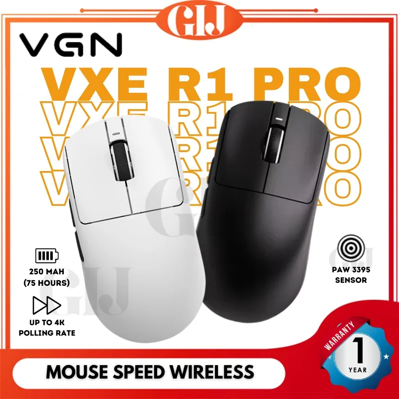 VGN VXE R1 Pro 4K Wireless Gaming Mouse Light Weight Mouse Smart Speed Wireless