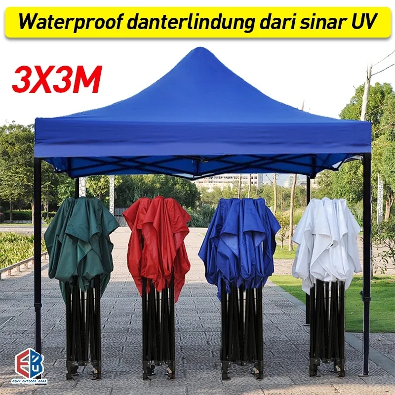 【COD】Tenda Jualan 3x3 Tenda Lipat Tenda Bazar Outdoor Tenda Gazebo 600D Tenda Jualan Pameran Dagang