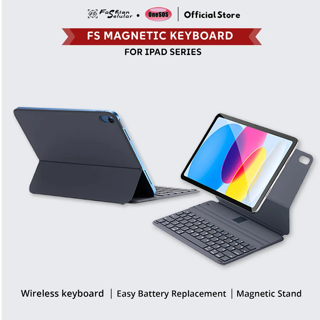 FS Smart Keyboard Magnetic iPad 10 10.9 2022/ 11 A16 2025/ Air 4 5 Air 11 M2 M3/ Pro 11 2018 2020 2021 2022 With Stand