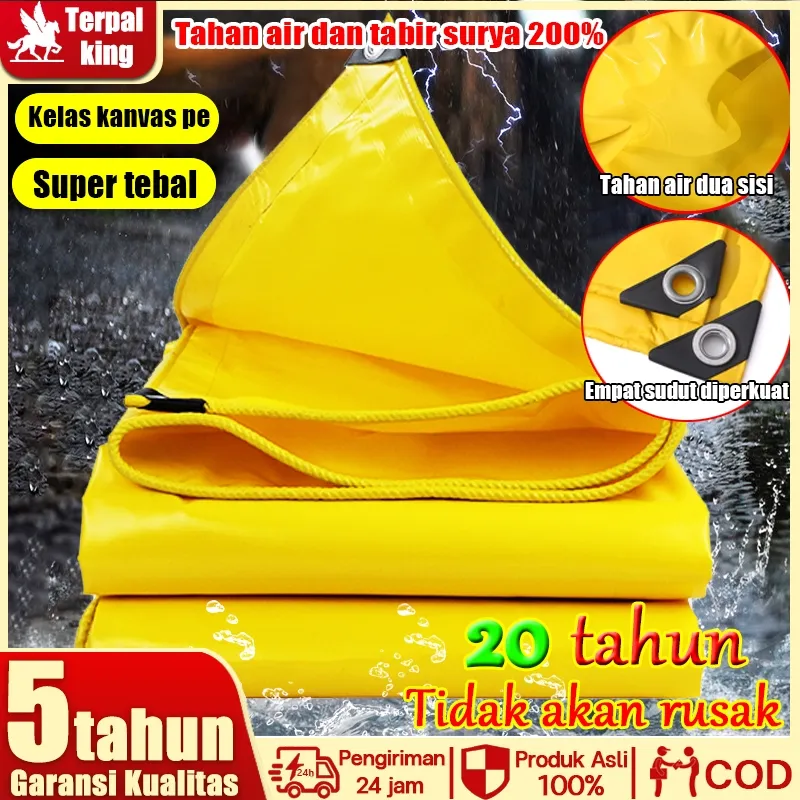 Tahan air dan tabir surya dua sisi 200% terpal tenda terpal 2x1/2x2/2x3/2x4/2x6/2x8/3x1/3x3/3x4/3x6/4x5/4x6/5x7/6x8 terpal anti air dan panas terpal 4x6 meter tebal