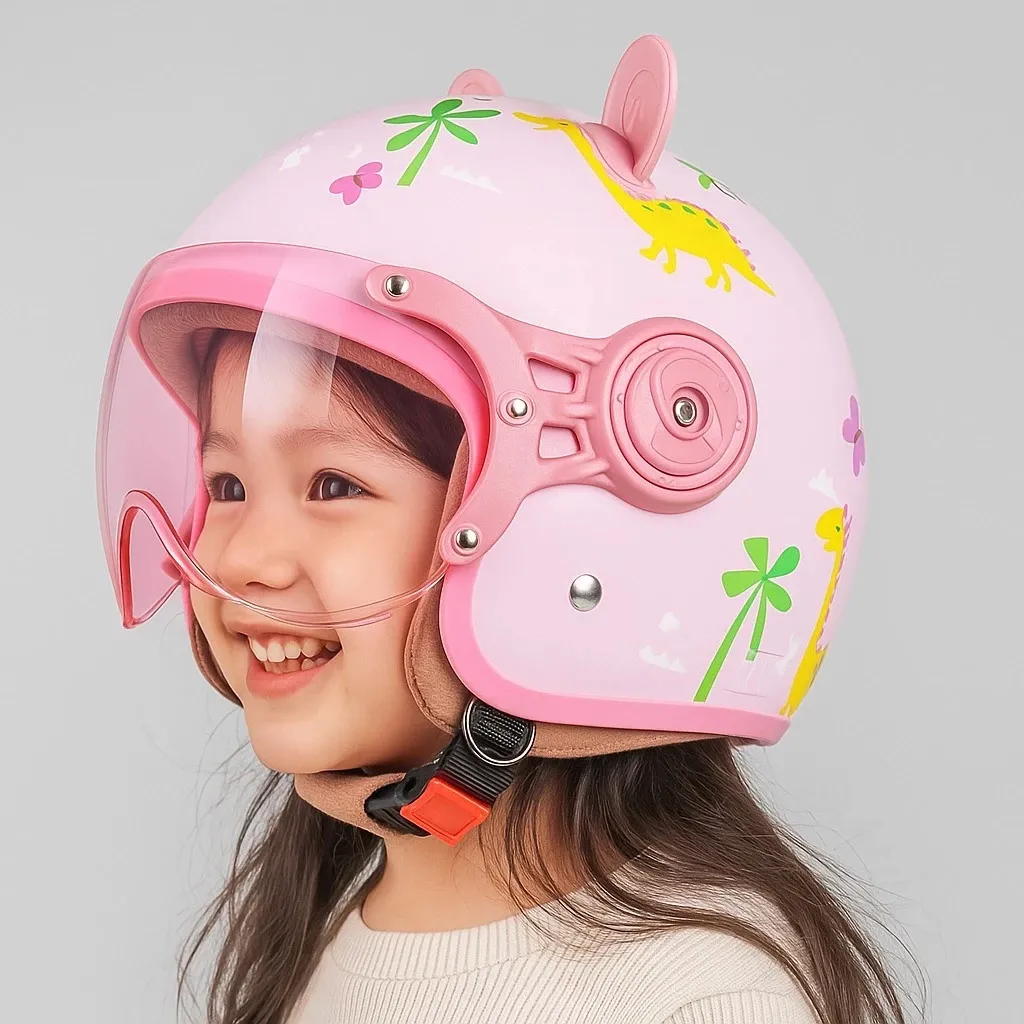 Helm Anak Karakter Kartun Motif Lucu Dino Dinosaurus Terbaru SNI Usia 345678 Tahun