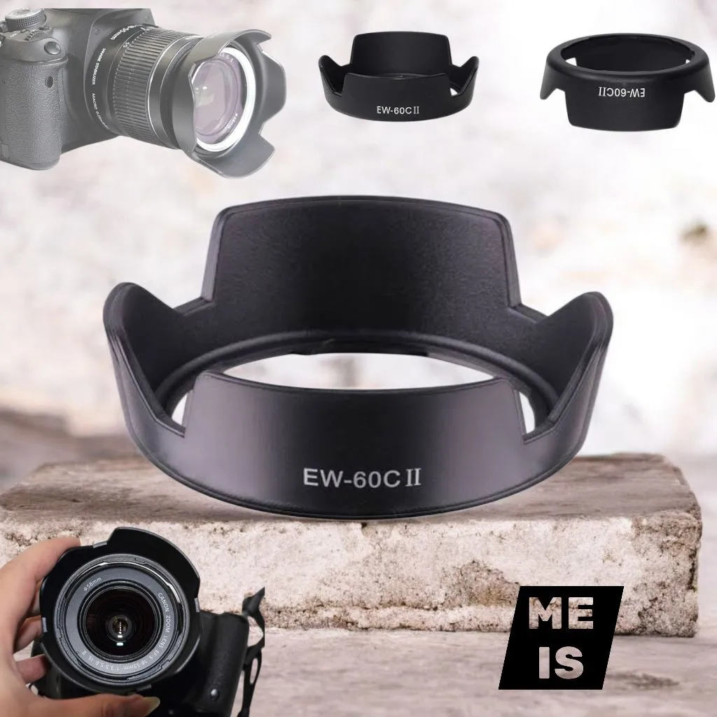 Hood Lensa Canon Kit 18-55mm 1000D 1100D 1200D 1300D 1500D 2000D 3000D 4000D - Lens Hood