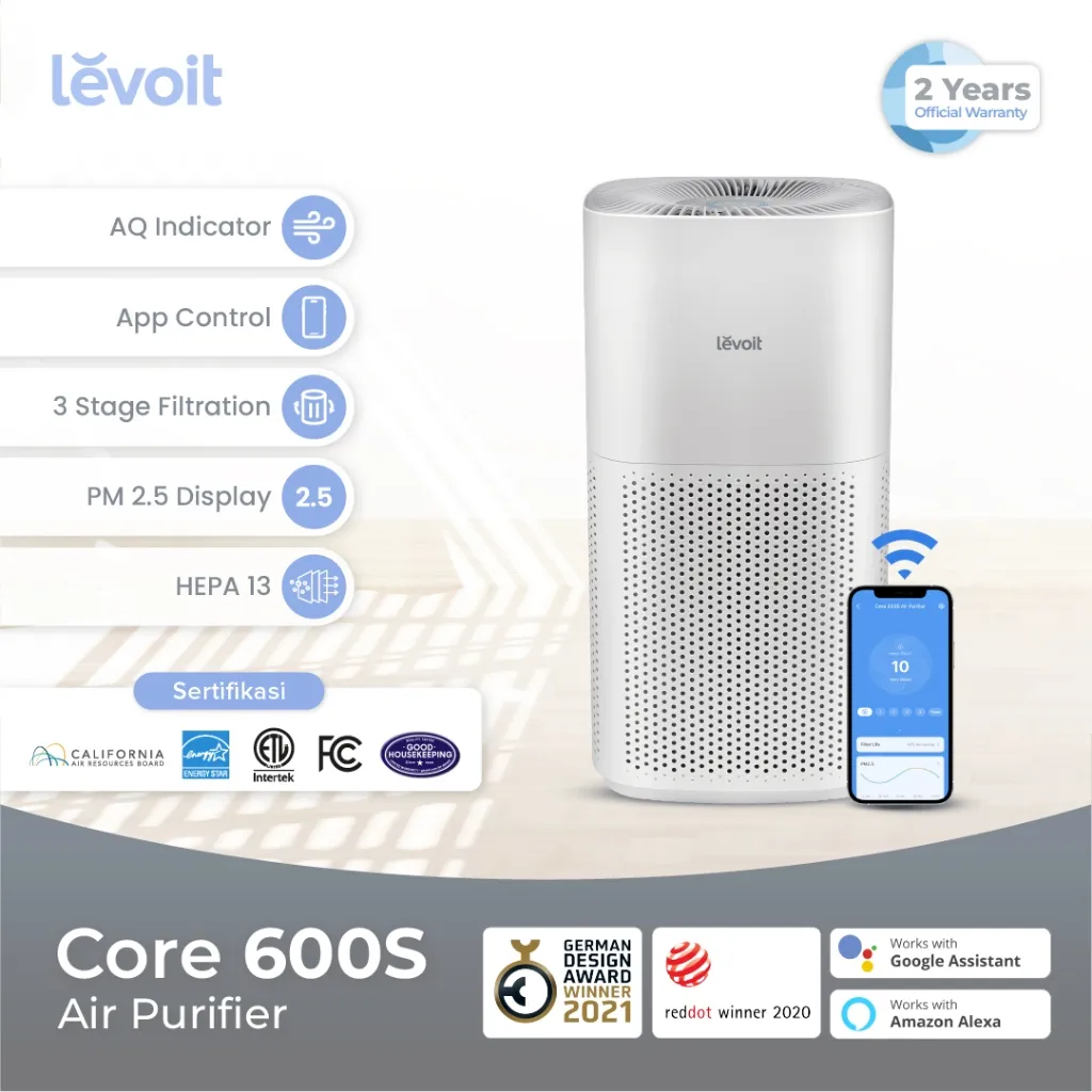 Levoit VeSync Core 600S Smart WiFi True HEPA Air Purifier H13  Original