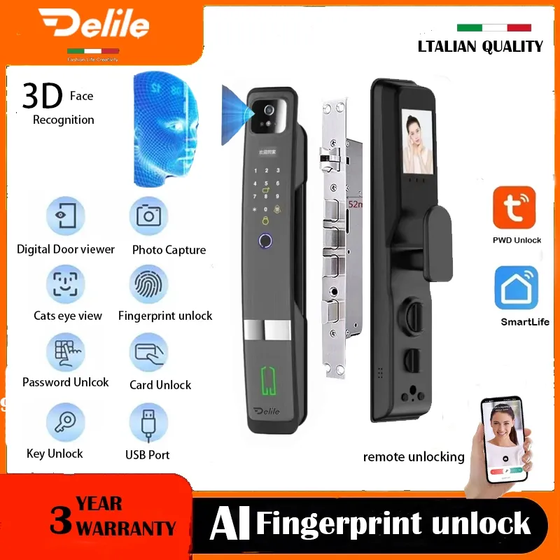 Smartlock H20 DELILE Digital lock / Smart lock / Face Print / Finger Print / Pasword