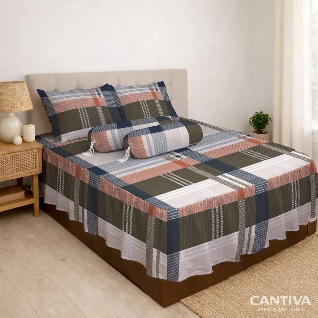Sprei 180x200 160x200 Rumbai Cantik | Tinggi Kasur ±35cm | CANTIVA