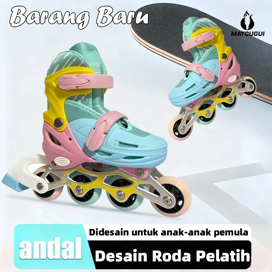 MTG-Sepatu es anak-anak model terbaru 2026 dengan lampu LED, sepatu es unisex, perlengkapan pelindung, helm, baut, dan lain-lain.