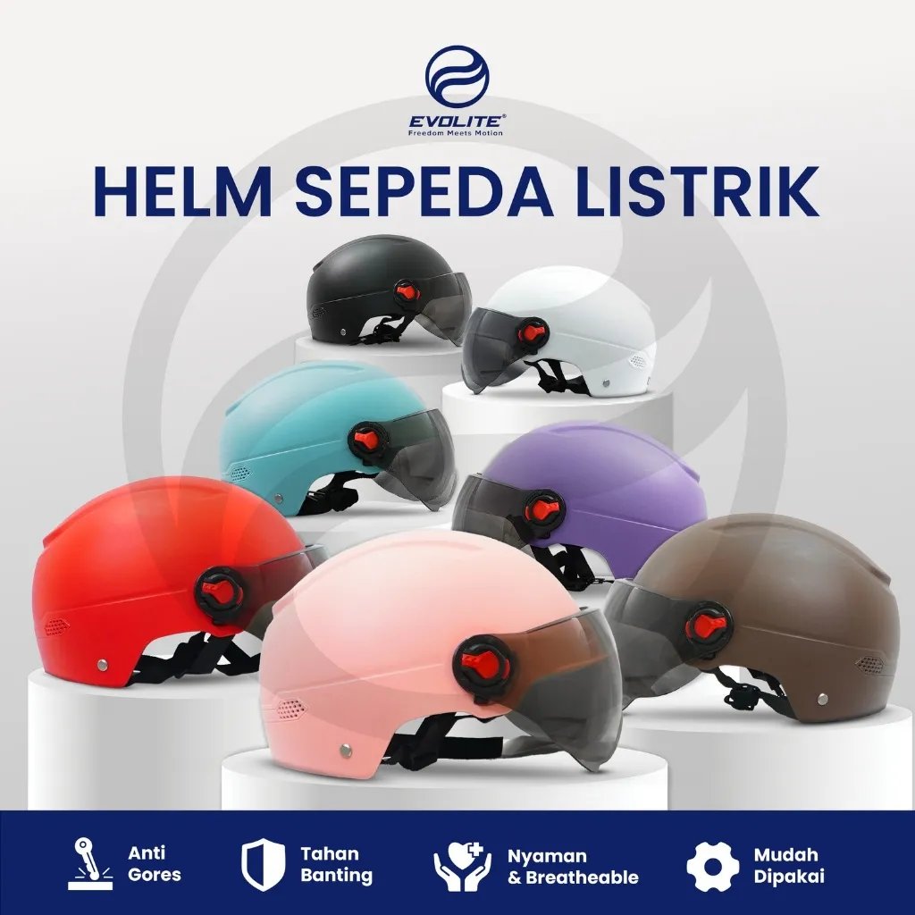 HELM SEPEDA LISTRIK & MOTOR LISTRIK SNI 2.0 – Ringan, Nyaman & Aman untuk Pria & Wanita Dewasa