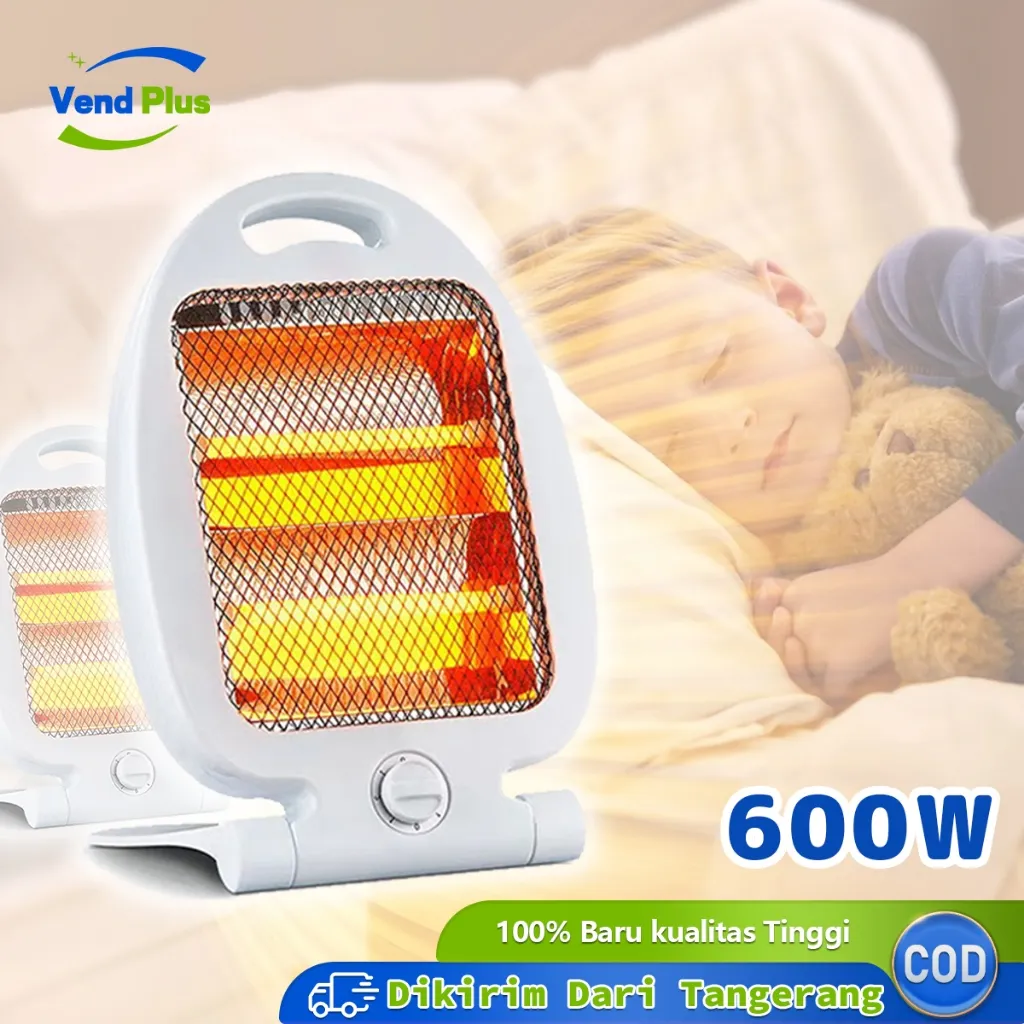 Penghangat Ruangan Elektrik Quartz Heater Lampu Pemanas Ruangan Alat Pemanas Ruangan