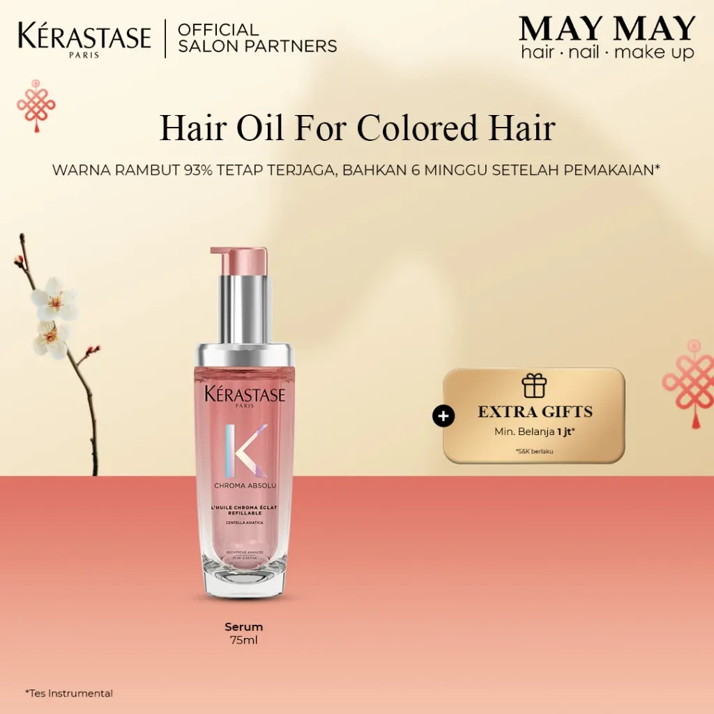 Kerastase Chroma Absolu Hair Oil 75ml Hair Serum for Colored Hair - Serum untuk Rambut Diwarnai