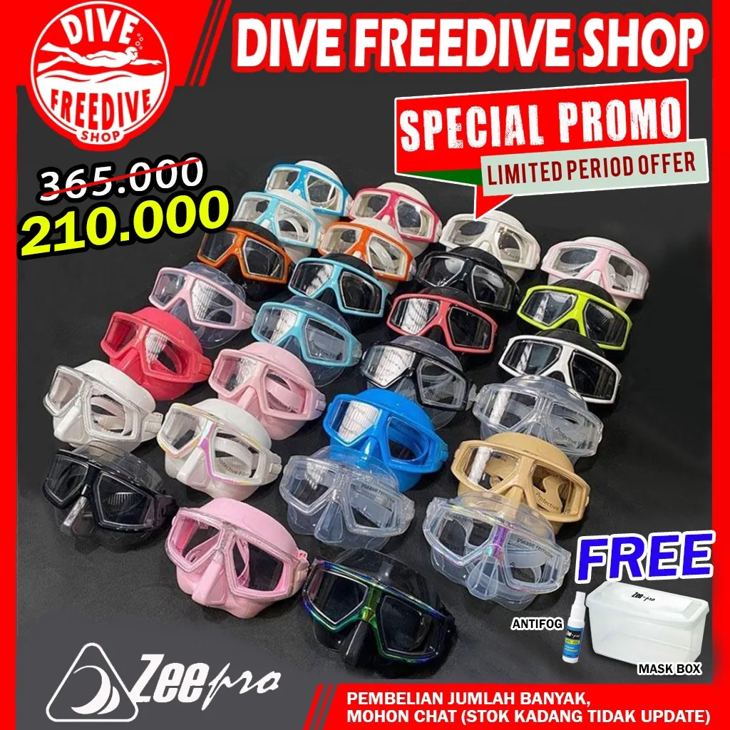 Mask Zeepro Apnea Sphero Low Volume Snorkeling Scuba Diving Freedive Freediving Spearfishing