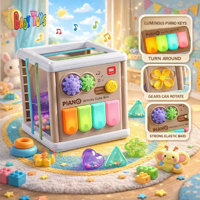 BabyToys Mainan Anak Edukasi Piano Shape Sorter Montessori Puzzle Balita Musik Edukatif 1 2 3 Tahun