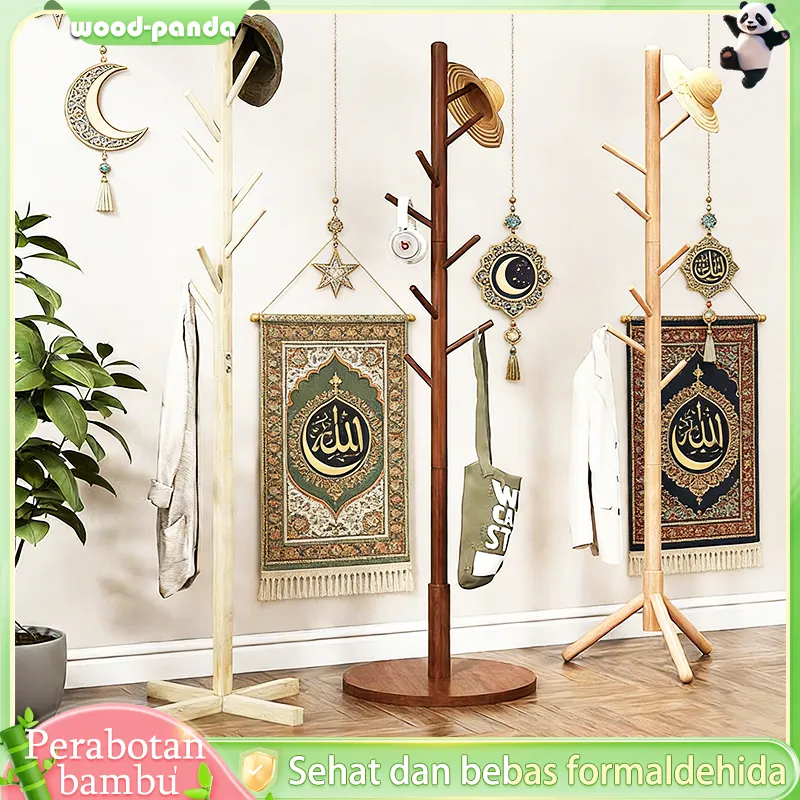 Gantungan Baju Gantungan Baju Bambu Gantungan Baju Berdiri Rak Pakaian Rak Gantungan Baju