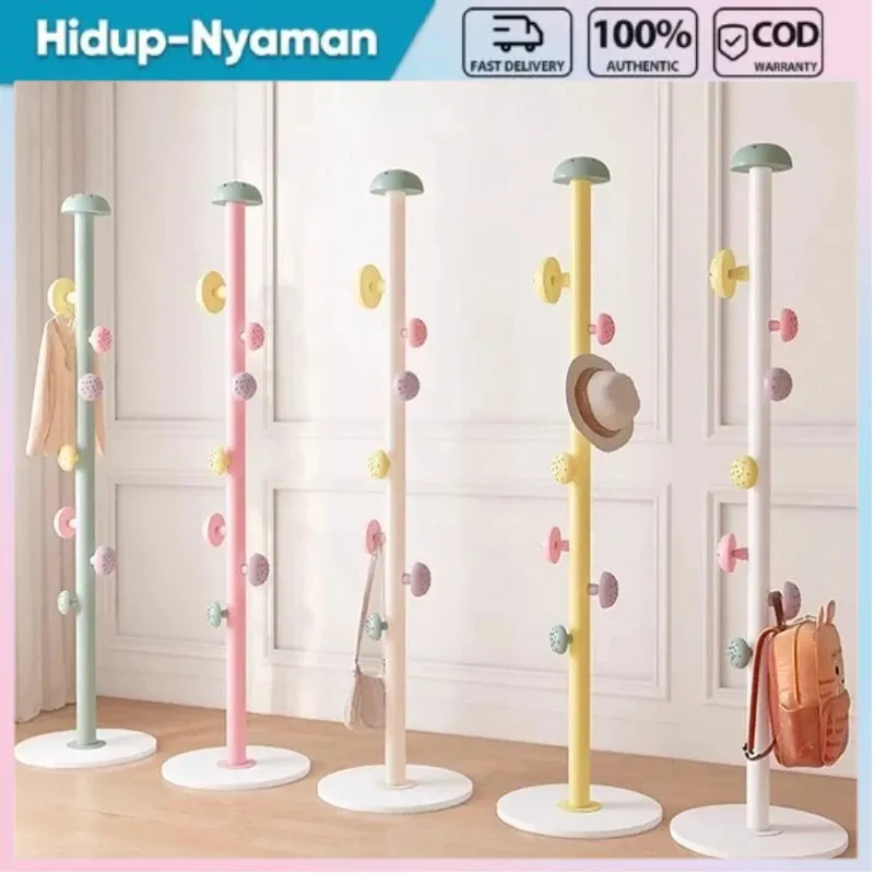 Stand Hanger Gantungan baju Besi Sederhana Rak Pakaian Vertikal Anak-anak Jamur Hanger Topi Tas