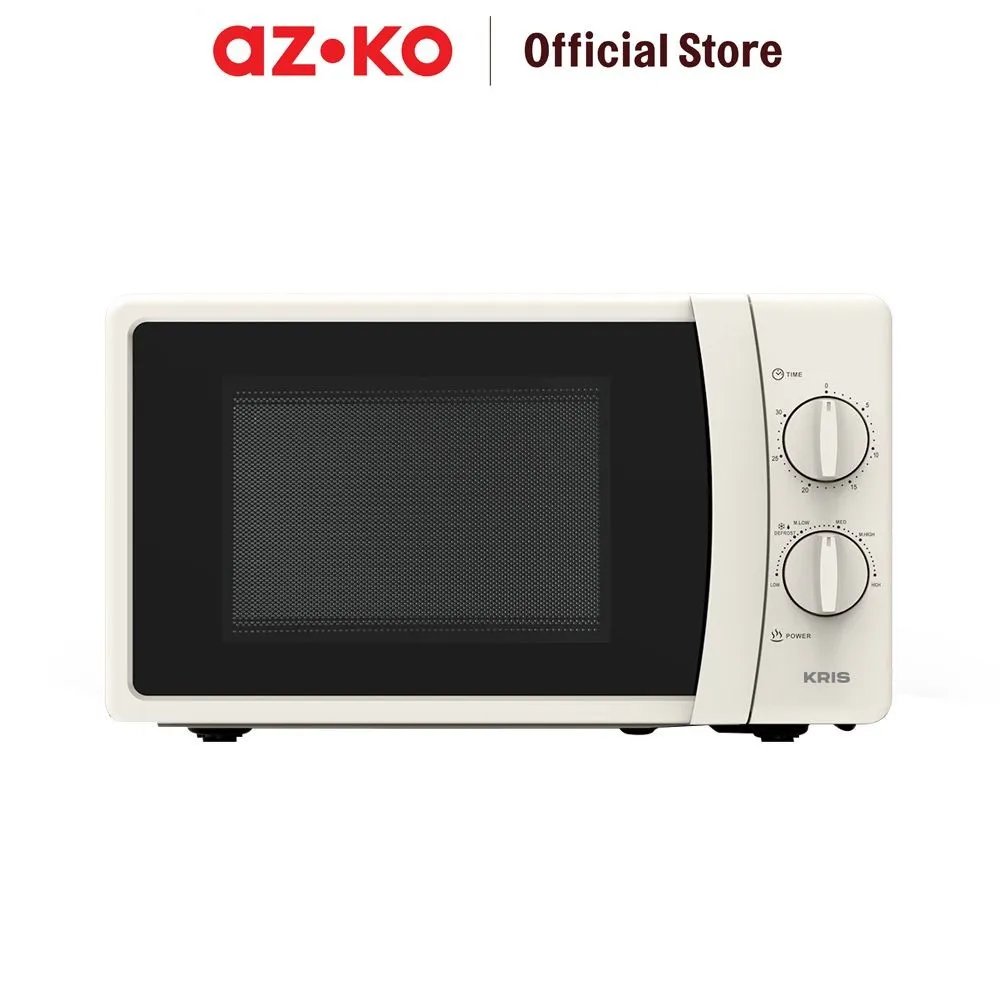 AZKO Kris 20 ltr Microwave - Hitam/Putih Penghangat Pemanas Makanan Serbaguna Pemanggang Mikro Elektrik Food Heater Elektronik Dapur Perlengkapan Masak