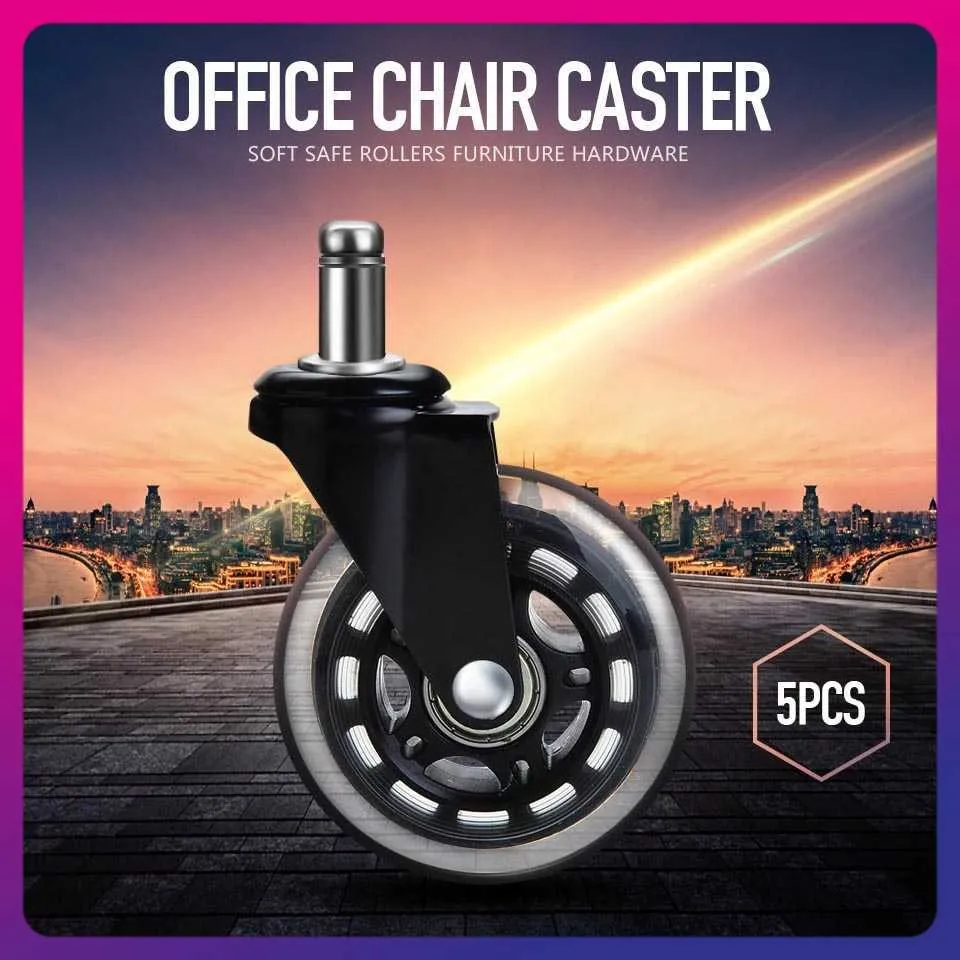 isi  (5 PCS) NAIERDI Roda Kursi Kantor Rollerblade Caster 11mm  - Caster-001