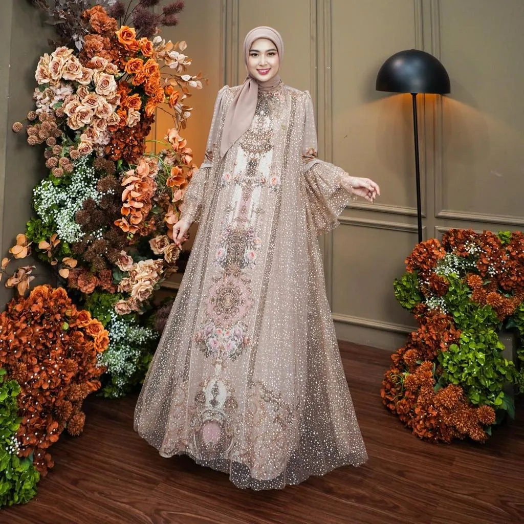 Dumma.id - Pakaian Wanita Sean 2 Luxury Drees Ceruty Babydoll Mix Plitz Tille Sparkling Berfuring Gamis Cantik