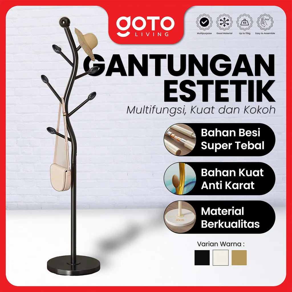 Goto Wigy Gantungan Tas Aesthetic Stand Hanger Topi Baju Serbaguna