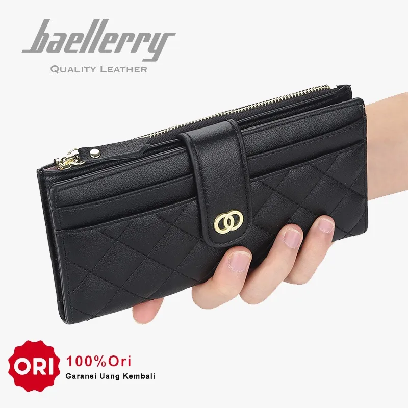 BAELLERRY NR082 Dompet Wanita Panjang Bahan Kulit PU Leather Premium BAEOS