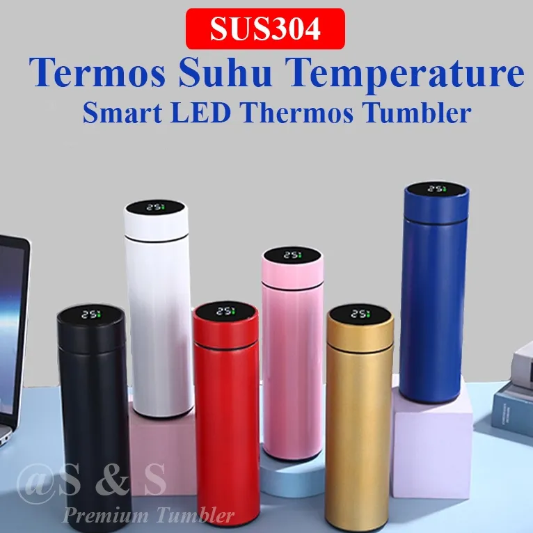 (TM-001)Termos Suhu Temperature Premium / Smart LED Thermos Tumbler 304 Stainless Steel /Botol Minum