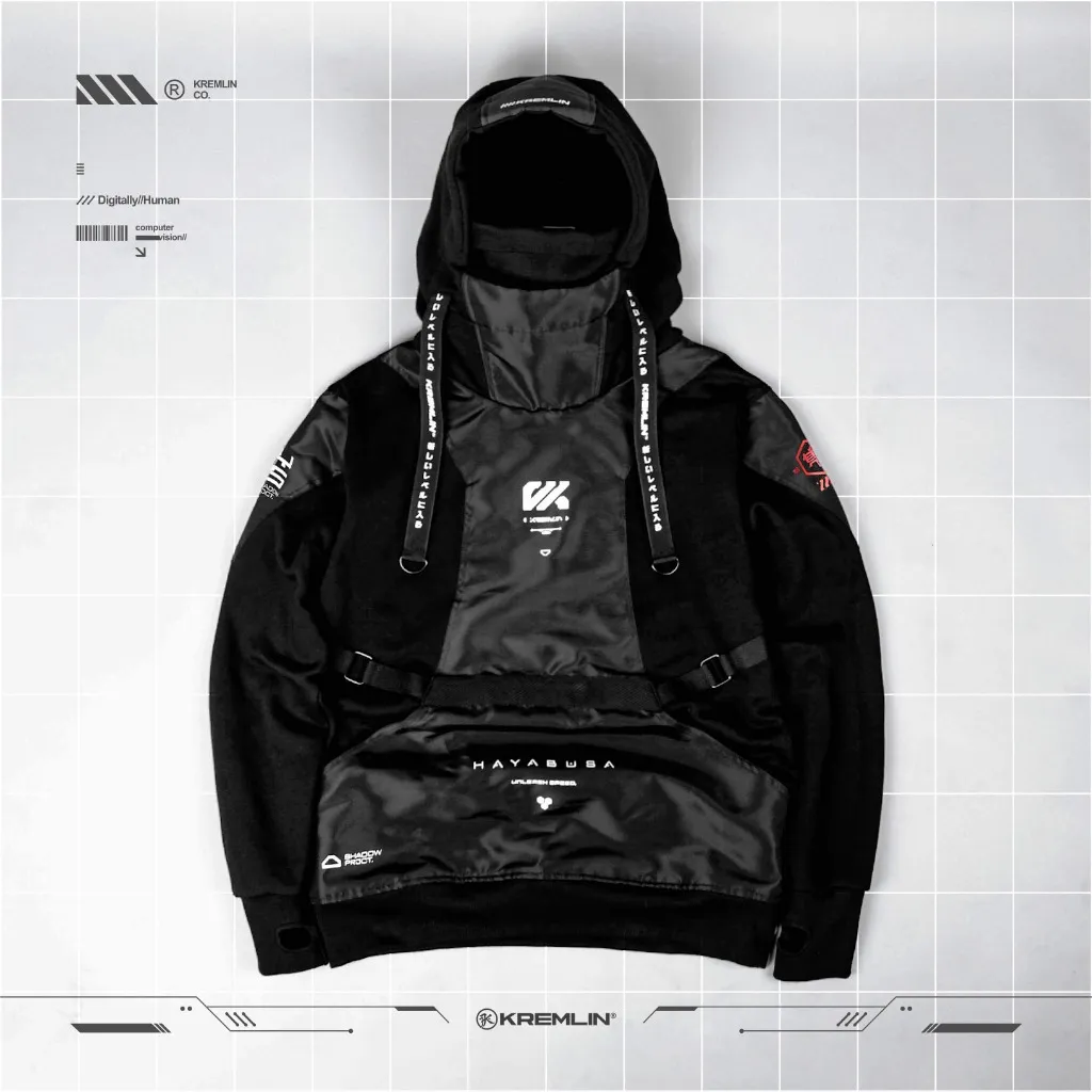 KREMLIN Cyber Techwear Pullover Hoodie - HAYABUSA