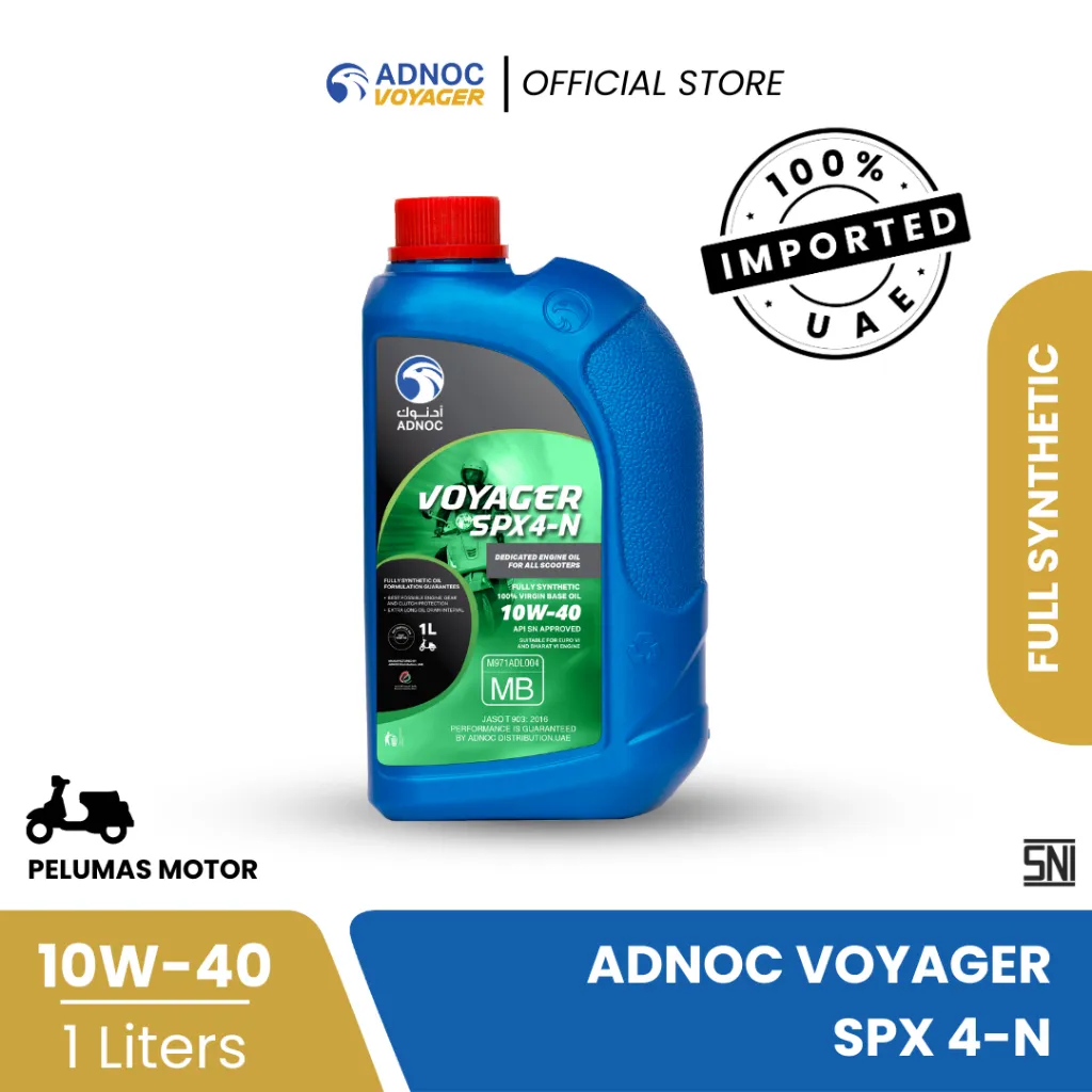 Oli Motor Matic ADNOC Voyager SPX 4N 10W40 Fully Synthetic - 1 Liter