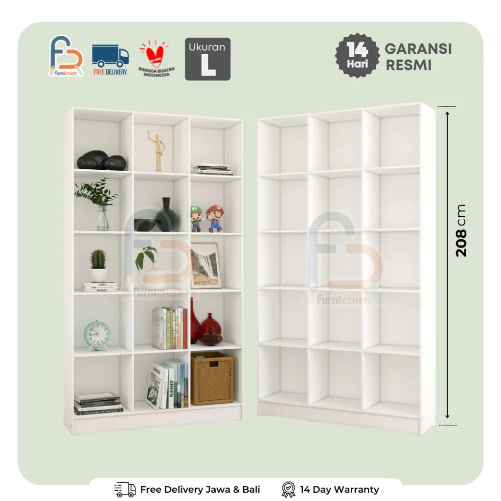 Furnicrush Rak Susun / Rak Buku / Rak Serbaguna / Rak Gym / Rak Display 15 Susun / CAMILLE MPR 531