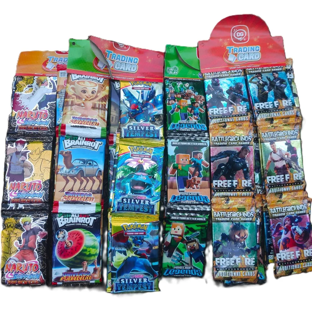 12 pc kartu trading card DG / kartu foil import / mainan anak murah grosir