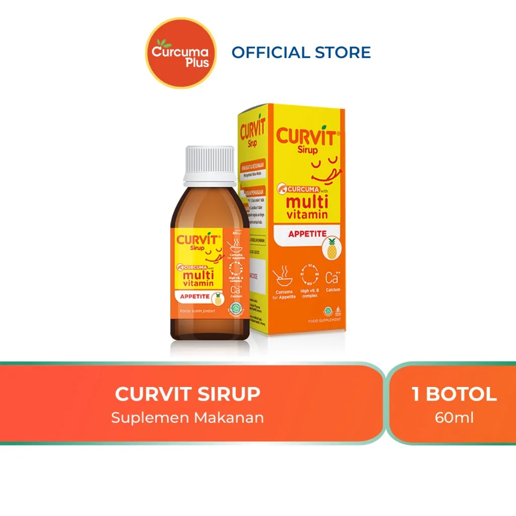 Curvit Sirup Multivitamin dan Suplemen Menambah Nafsu Makan 60ml