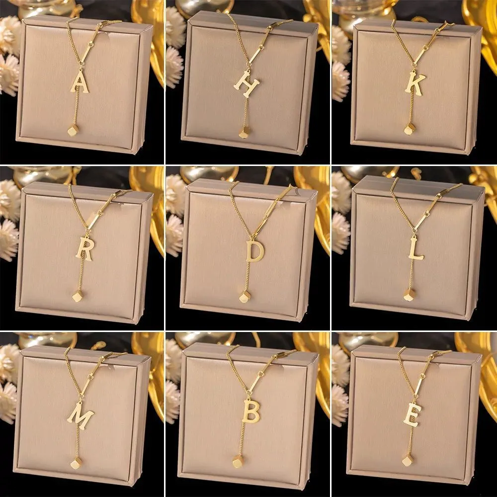(BELI 2 DAPAT BONUS) KL139 - Kalung ALFABET ABJAD Inisial NAMA Aesthetic kalung huruf best seller kalung cewek titaniuM A