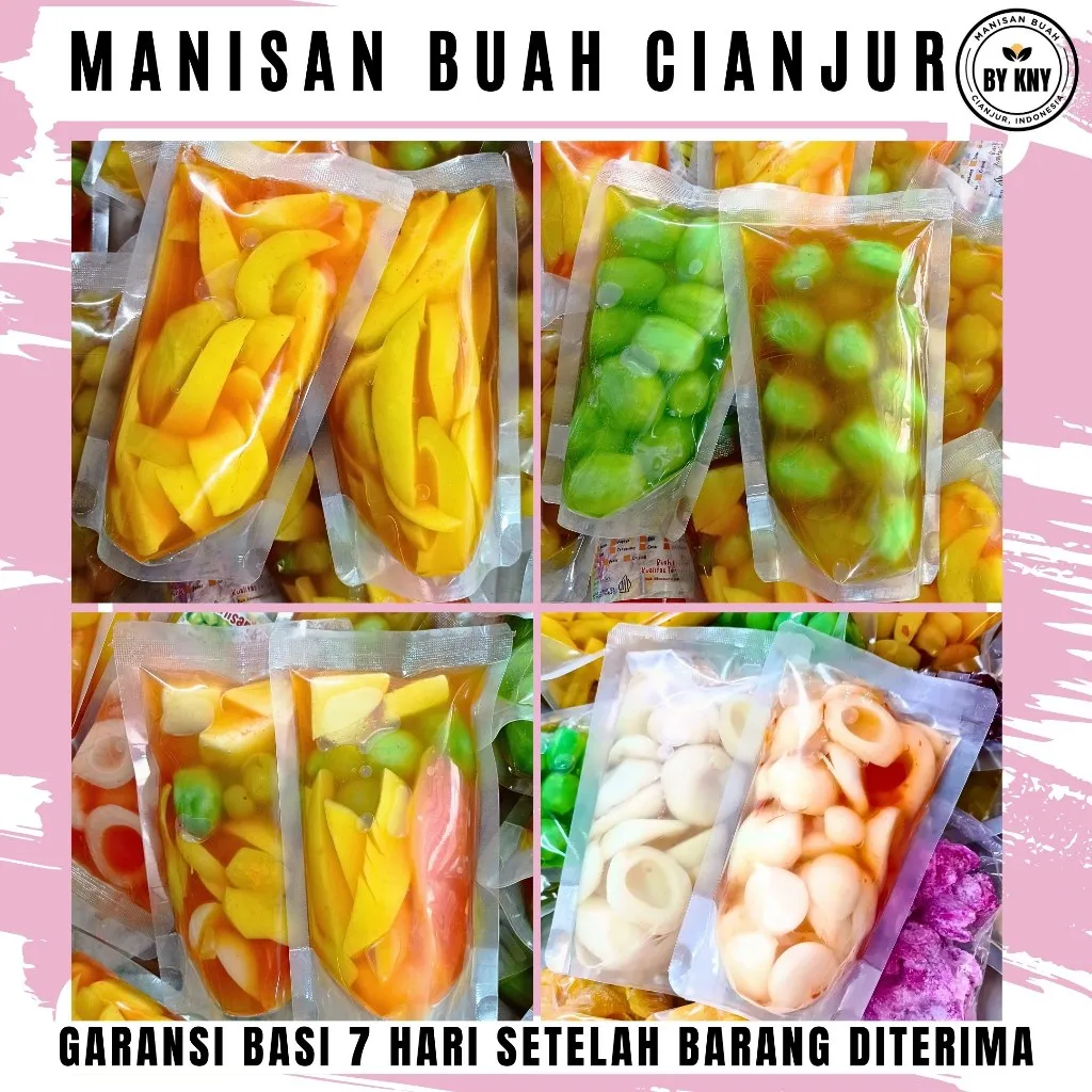 BY KNY 400g & 250g Manisan buah cianjur asinan rujak buah potong camilan buah makanan khas